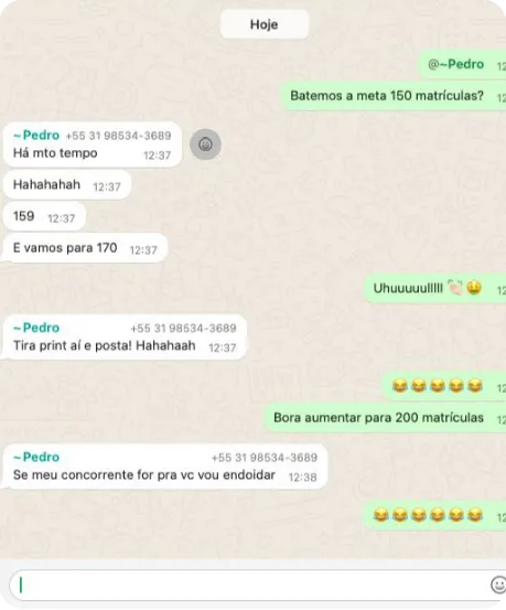 Print de resultado enviado por cliente da Nonaka ADS
